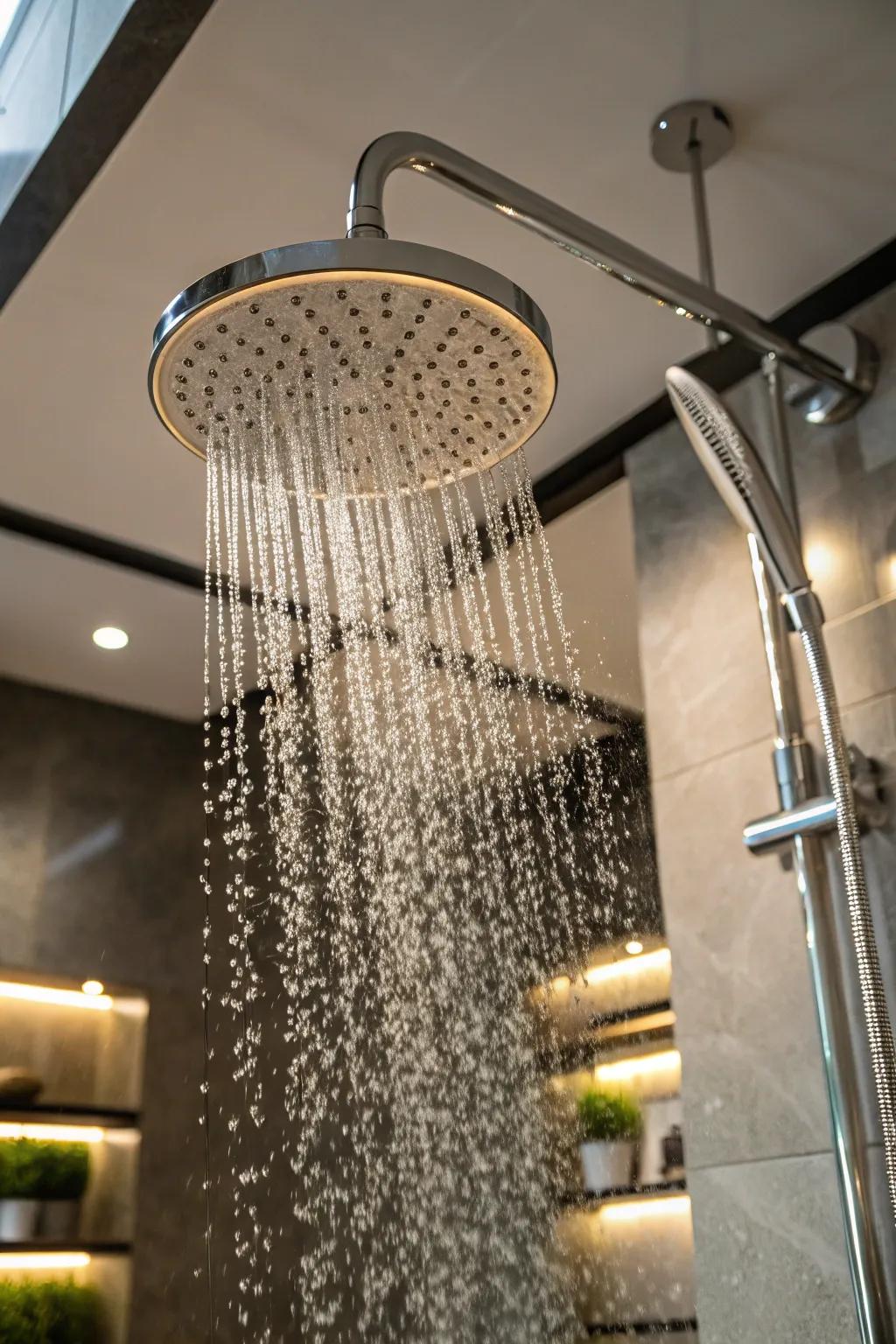 Indulge in the luxury of a rain shower.