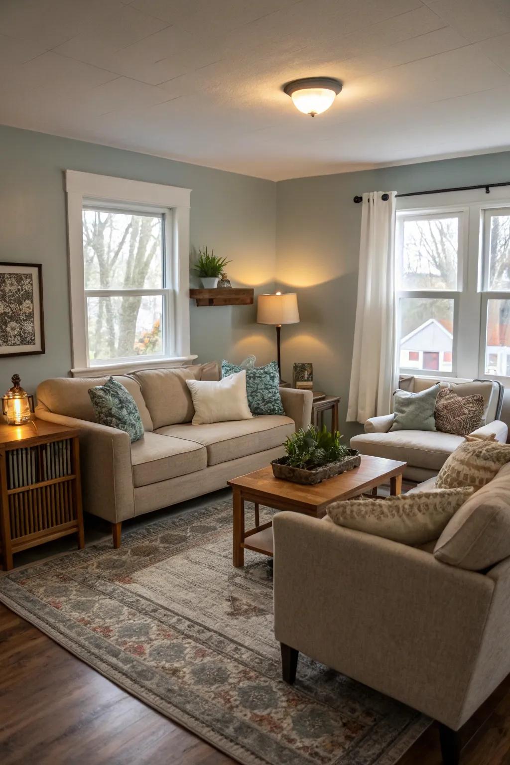 Open layouts enhance the sense of space.