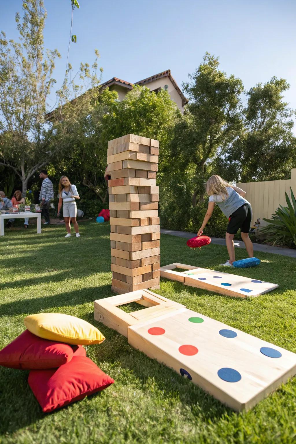 Bring fun and laughter to your party with engaging outdoor games.