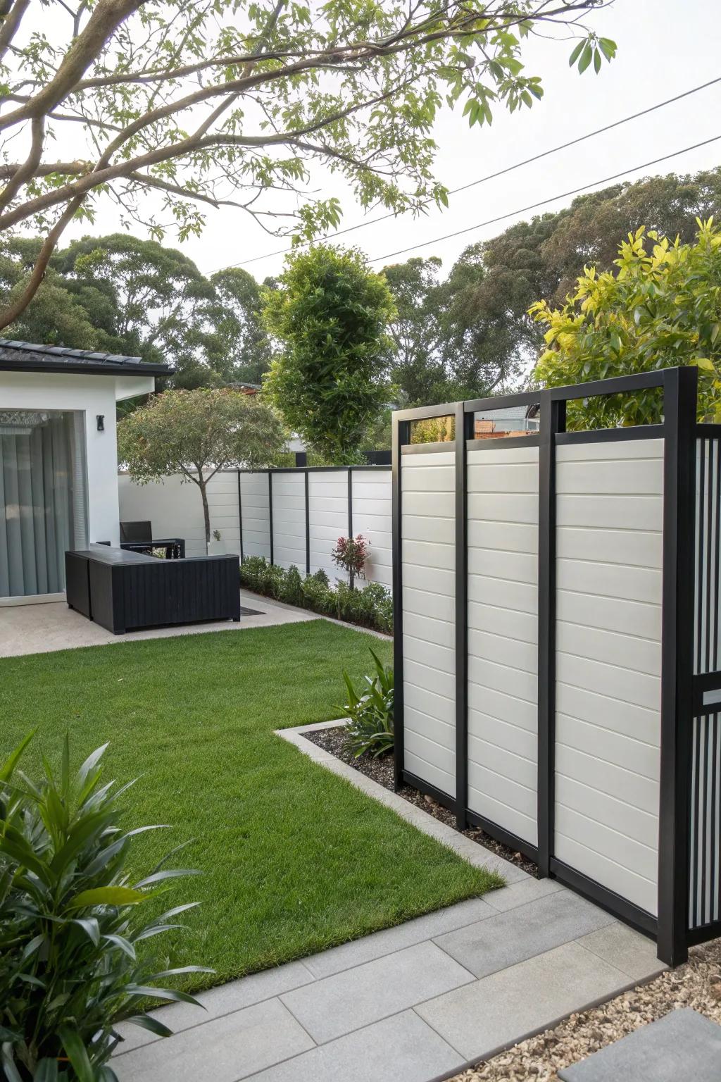 PVC screens offer modern design and durable privacy solutions.