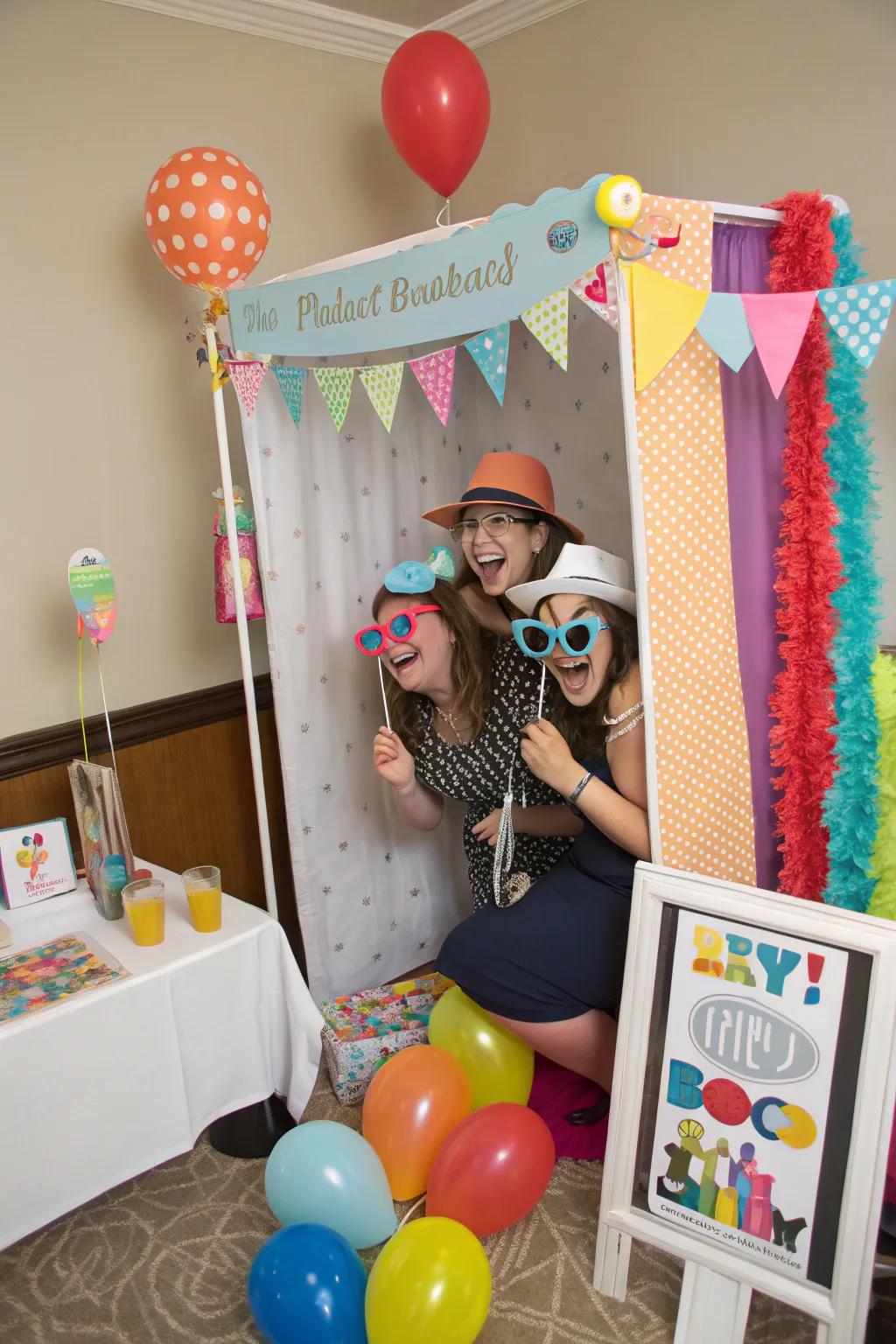 A playful DIY photo booth setup perfect for capturing memories.