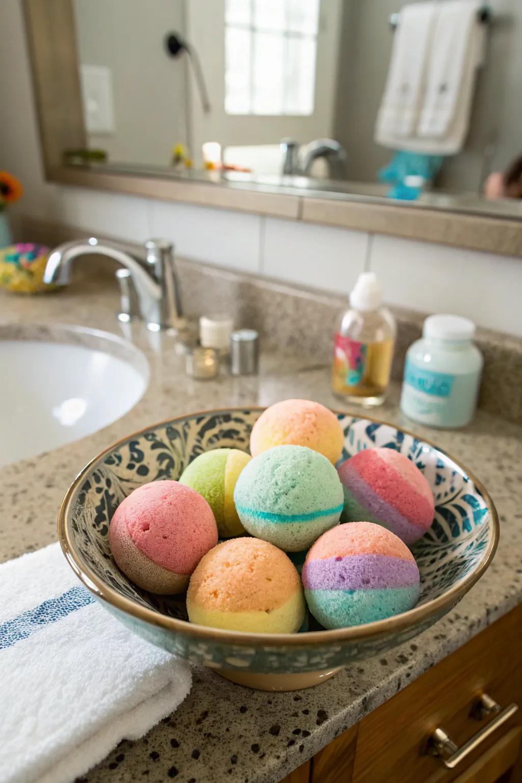 DIY bath bombs for a luxurious bath experience