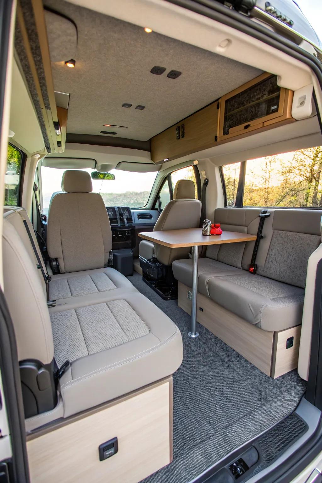 Swivel seats add versatility and make the most of your space.