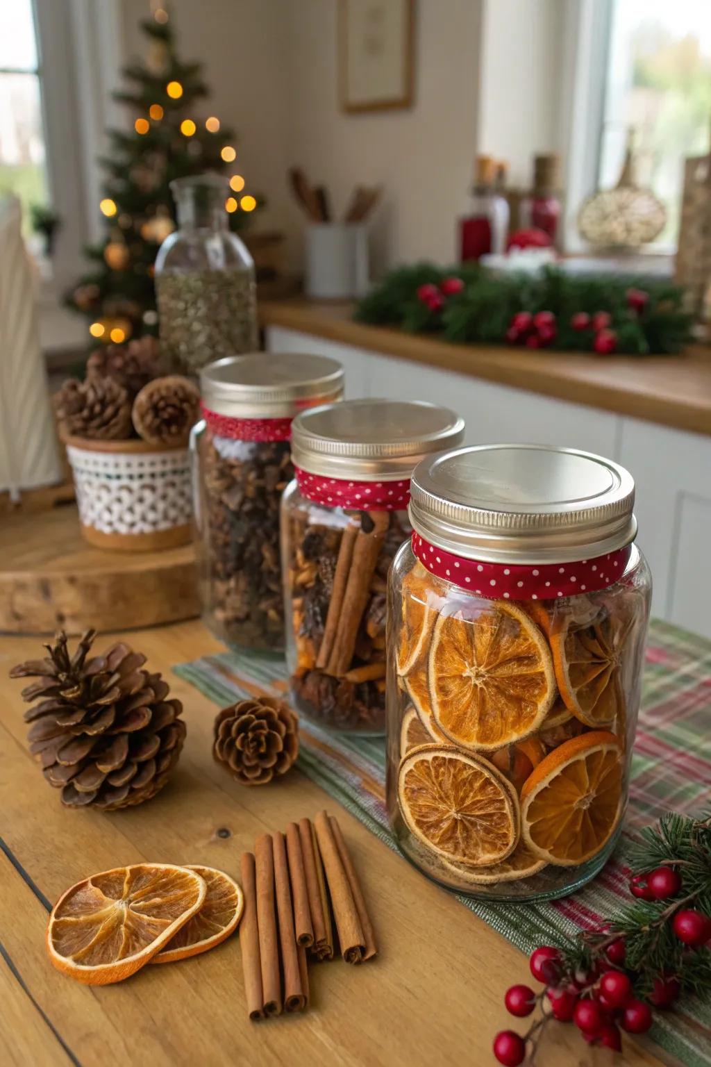 Create a warm ambiance with homemade potpourri.